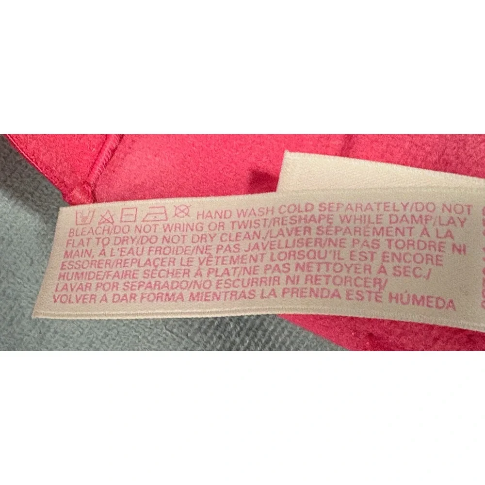Victoria's‎ Secret Bra Body By Victoria Lined Demi 32DD Laced Bra Bright Pink